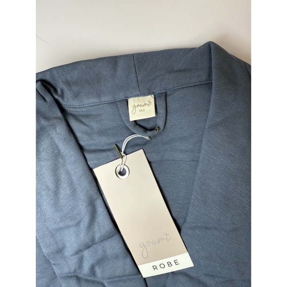 NWT Goumi Kids Mom Midnight Blue Robe XS/S Bamboo Organic Cotton - Picture 2 of 4